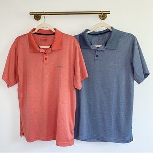 Columbia Omni Shade Polo Shirts Bundle - Blue & Pink